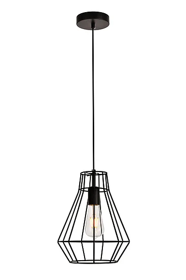 Elegant Jago Collection Pendant D9.1 H12.3 LT:1 Black Finish LDPD2087