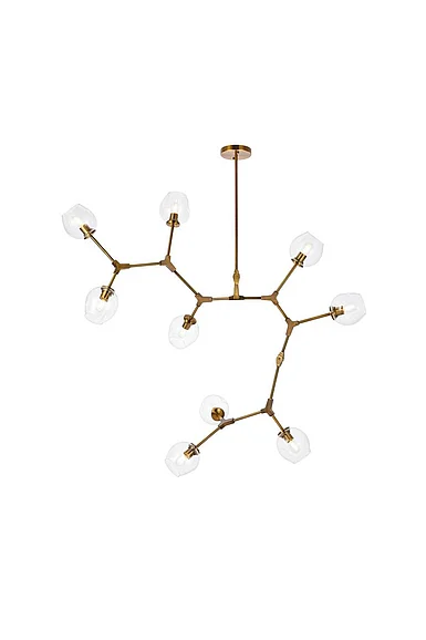 Elegant Cavoli 9 Lights Brass Chandelier 1712G79BR