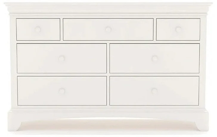 My Home Furnishings Neopolitan 7 Drawer Dresser in Creamy White 1902-102