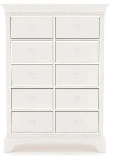 My Home Furnishings Neopolitan 5 Drawer Chest in Creamy White 1902-405