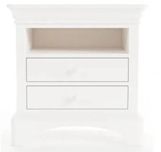 My Home Furnishings Neopolitan 2 Drawer Nightstand in Creamy White 1902-602