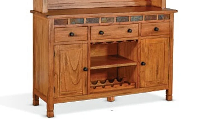 Sunny Designs Sedona Buffet with Slate in Rustic Oak 1903RO2-B2