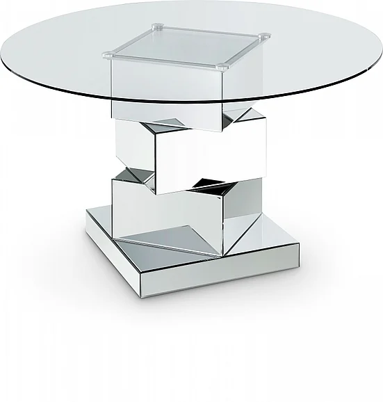 Meridian Haven Dining Table in Chrome 726-T
