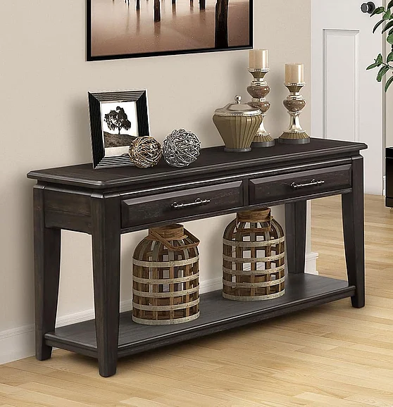Emma Mason Signature Saddle Ridge Lane Sofa Table in Elm