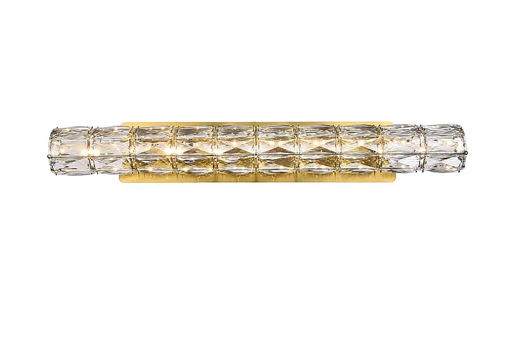 Elegant Valetta 30 In. Led Linear Wall Sconce in Gold 3501W30G
