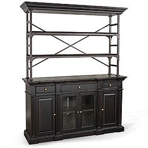 Sunny Designs Scottsdale Buffet and Hutch in Black Walnut 1952BW