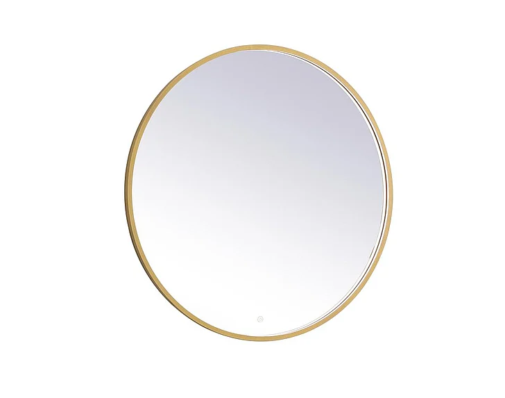 Elegant Pier 39 In. Led Mirror with Adjustable Color Temperature 3000K/4200K/6400K in Brass MRE6039BR