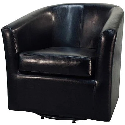 NPD Hayden SWIVEL Bonded Leather Chair in Black 193012B-23