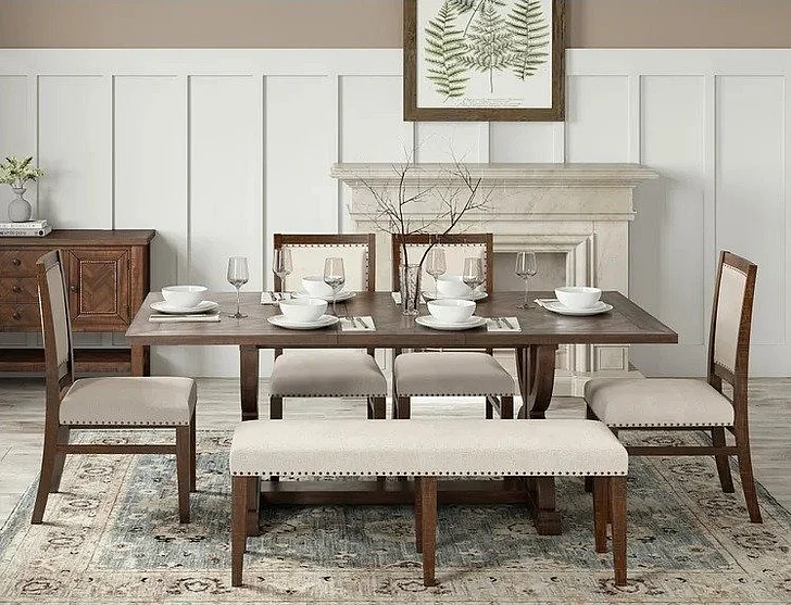Jofran Fairview 6pc Dining Room Set in Oak