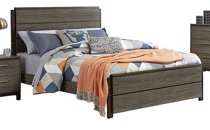 Homelegance Vestavia Queen Panel Bed in Gray 1936-1