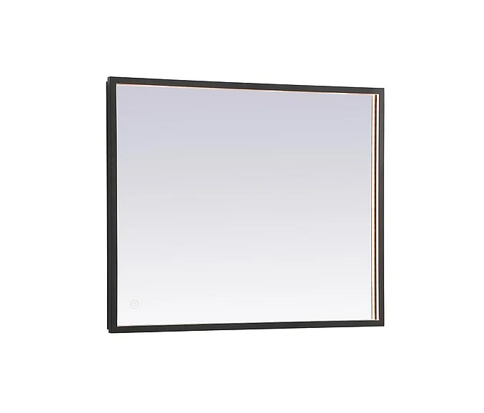 Elegant Pier 24X30 In. Led Mirror with Adjustable Color Temperature 3000K/4200K/6400K in Black MRE62430BK