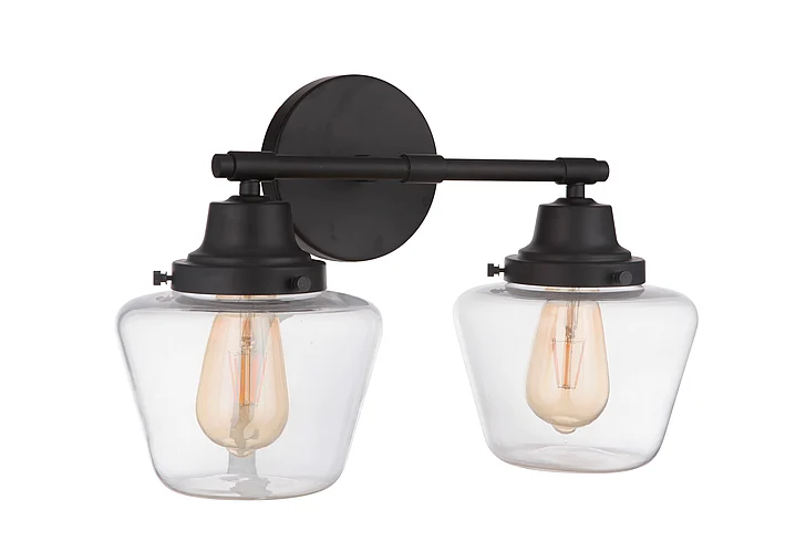 Craftmade Essex 2 Light Vanity in Flat Black 19518FB2