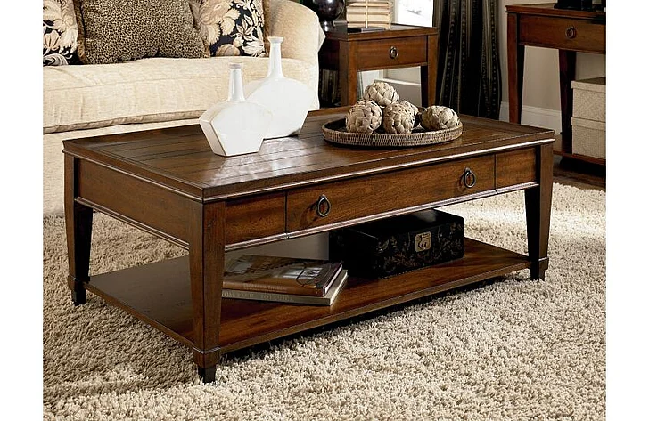 Hammary Sunset Valley 3pc Rectangular Occational Table Set in Mahogany
