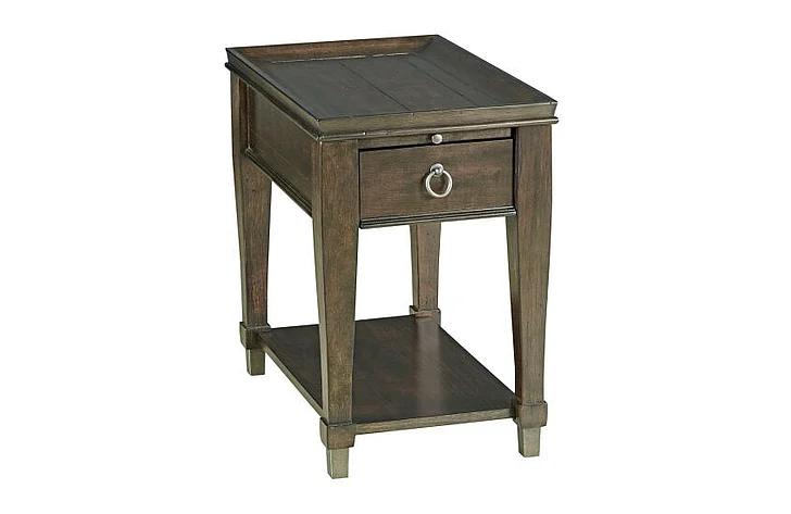 Hammary Sunset Vally Chairside Table in Mahogany 197-916D