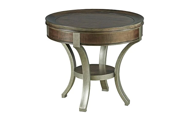 Hammary Sunset Vally Round End Table in Mahogany 197-917D