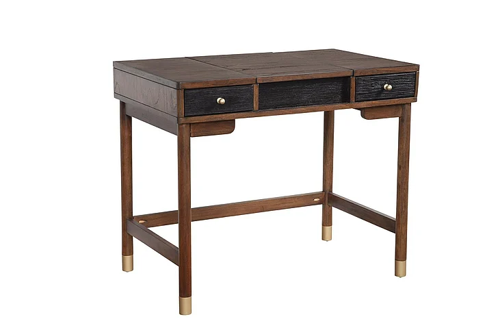 Alpine Furniture Belham Bedroom Vanity in Two Tone - Dark Walnut & Black 1971-19