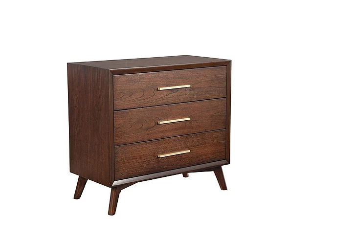 Alpine Furniture Gramercy 3 Drawer Small Chest in Walnut 1978-04