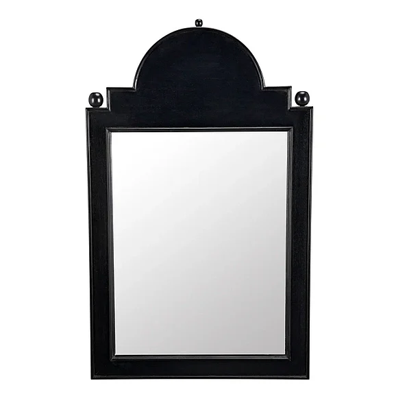 Noir Furniture Jess Mirror in Hand Rubbed Black GMIR145HB