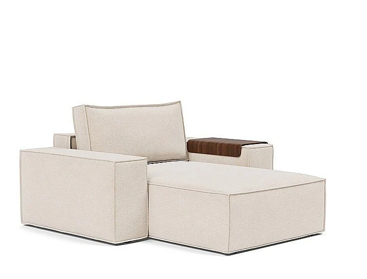Innovation Living Newilla Lounger Chair with Wide Arms (255 Adario Basmati) 95-543152255-03-2