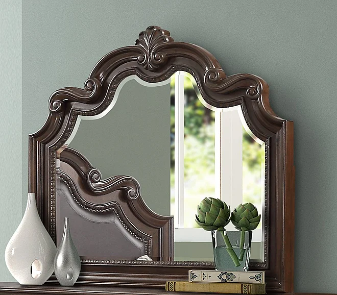 Emma Mason Signature Artisan Root Mirror in Brown