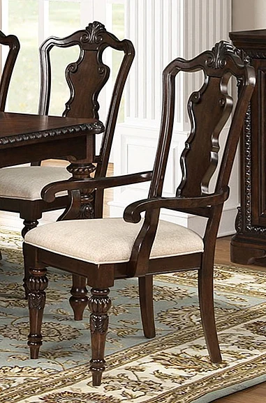 Emma Mason Signature Artisan Root Traditional Arm Chair (Set of 2) in Mahogany