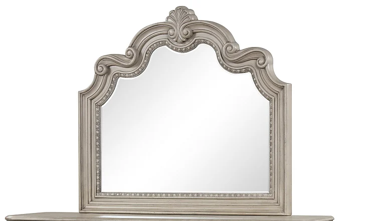 Emma Mason Signature Artisan Root Mirror in Light Gray