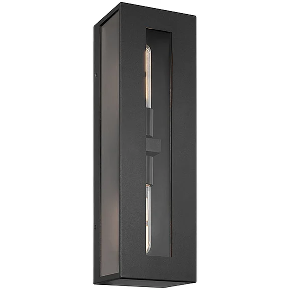 Access Lighting Chatham 2 light Outdoor Wall Mount in Black/Clear 19973MG-BL/CLR