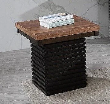 Urban Styles Dallas End Table in Walnut/Cappuccino 1436