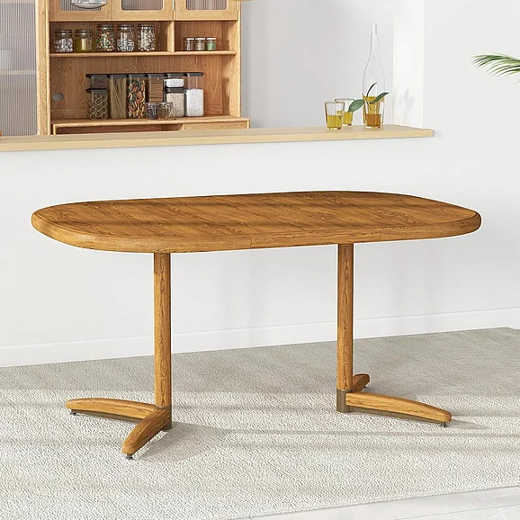 Chromcraft Carlisle Dining Table with 18" Extension Leaf in Chestnut