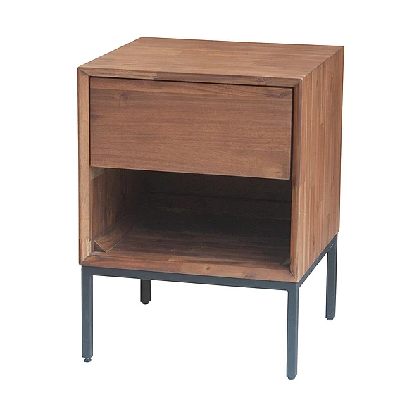 NPD Hathaway KD Nightstand/Side Table, Newton Brown 8000047