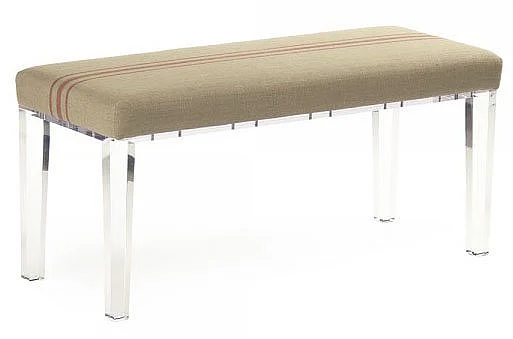 Zentique Emma Bench in Khaki ZMA002 A034 Red Stripe
