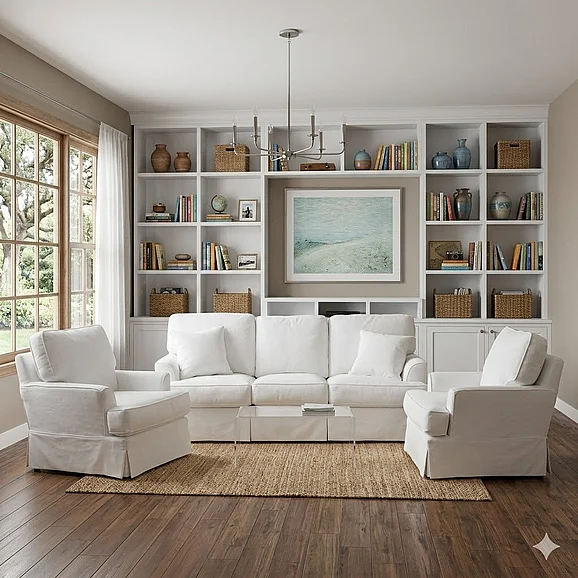 Sunset Trading Ariana 3pc Living Room Set in White