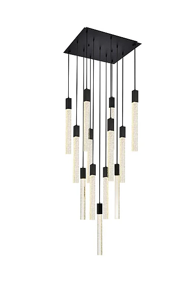 Elegant Weston 13 Lights Pendant in Black 2066G26BK