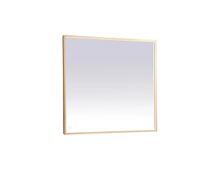 Elegant Pier 36X40 In. Led Mirror with Adjustable Color Temperature 3000K/4200K/6400K in Brass MRE63640BR