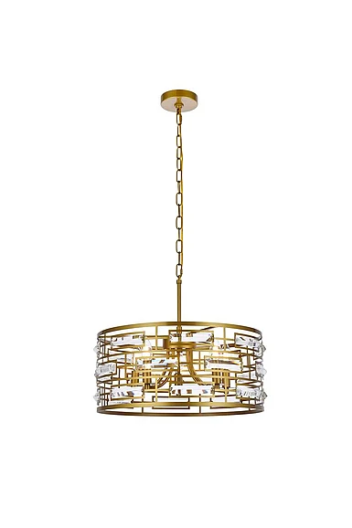 Elegant Kennedy 18.5 In. Pendant in Brass 1108D19BR