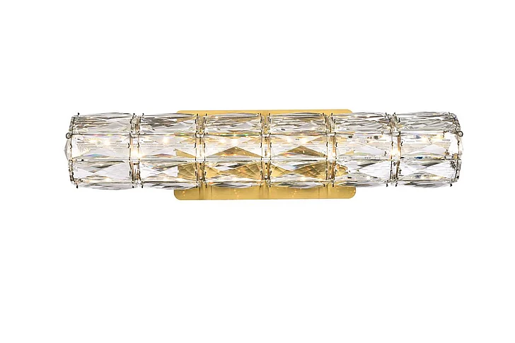 Elegant Valetta 18 In. Led Linear Wall Sconce in Gold 3501W18G