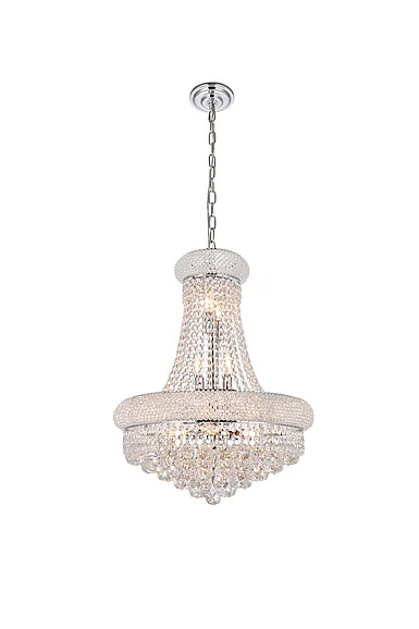 Elegant Primo 14 Light Chrome Chandelier Clear Royal Cut Crystal V1800D20C/RC