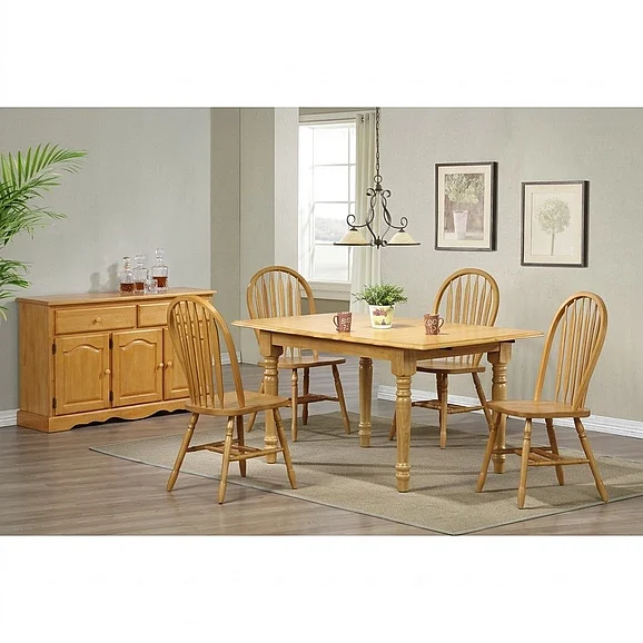 Sunset Trading Selections 5pc 48-60" Rectangular Dining Room Set in Light Oak