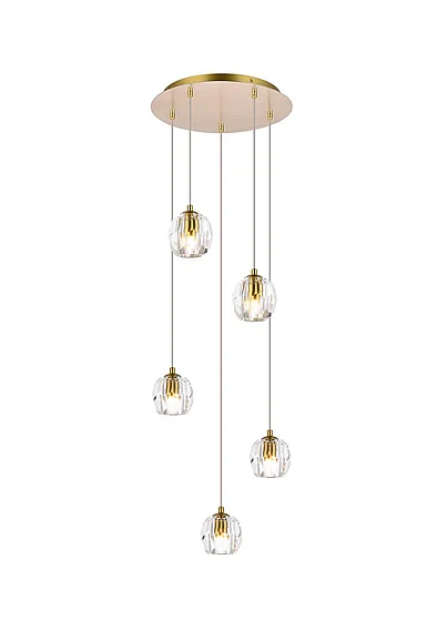 Elegant Eren 5 Lights Gold Pendant 3505G12G