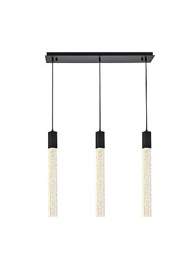 Elegant Weston 3 Lights Pendant in Black 2066S32BK