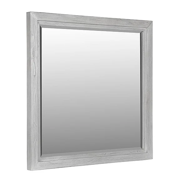Modus Furniture Boho Chic Mirror in Washed White 1JQ983B