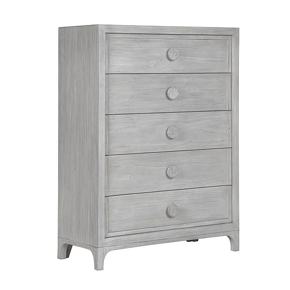 Modus Furniture Boho Chic Chest in Washed White 1JQ984A