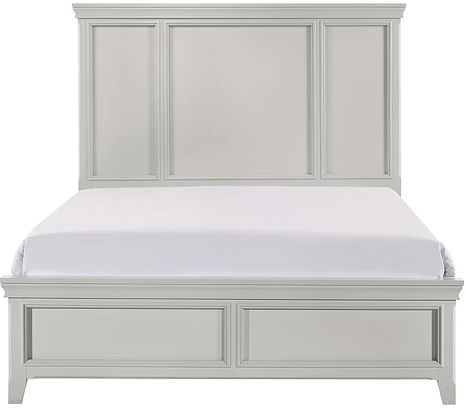Emma Mason Signature Lux Verge Queen Panel Bed in Grey