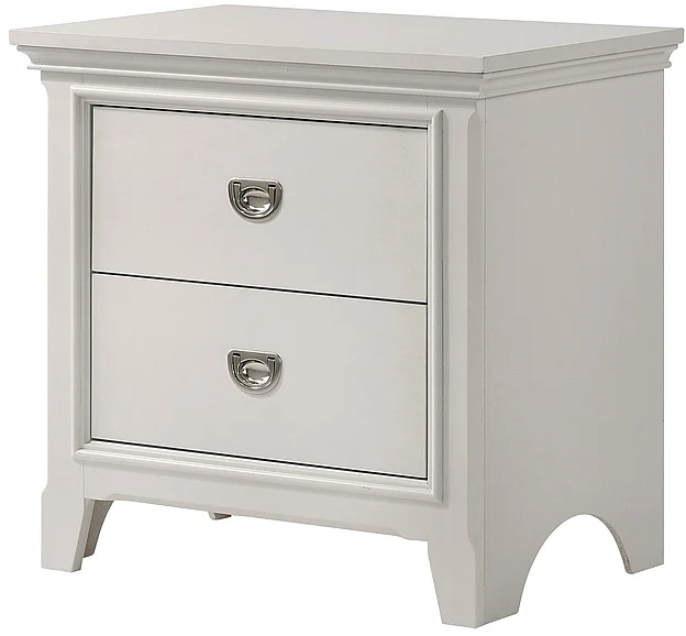 Emma Mason Signature Lux Verge 2 Drawer Nightstand in Grey