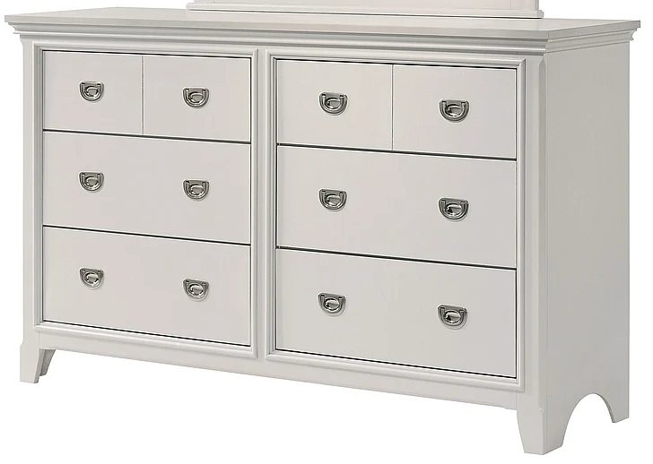 Emma Mason Signature Lux Verge 8 Drawer Dresser in Grey
