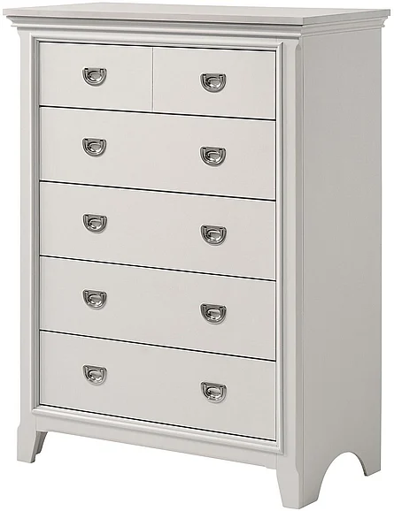 Emma Mason Signature Lux Verge 6 Drawer Chest in Grey