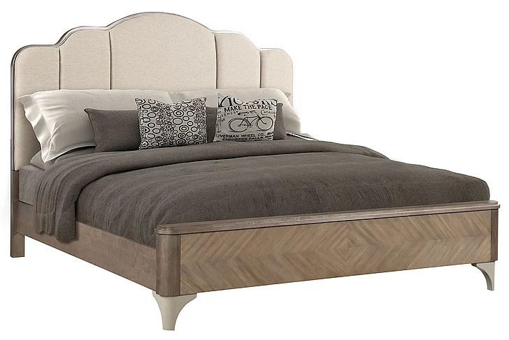 Oasis Home Cascade Queen Upholstered Bed in Pixie Dust Sepia 2000QU