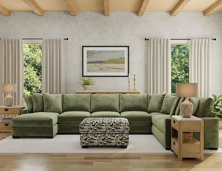 Corinthian 2000 Rayne Sectional in Pamela Agate FG2000 3PC