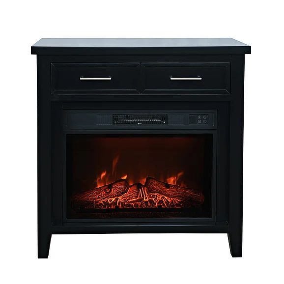 Jofran Urban Icon 32" Fireplace in Black 2001-FP32