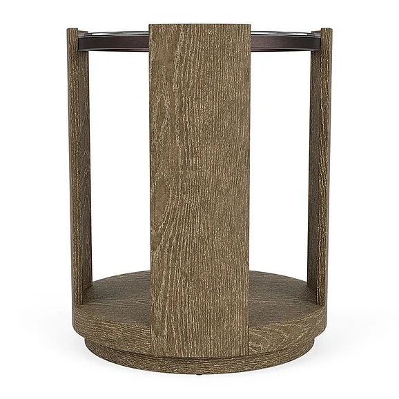Riverside Enzo Chairside Table in Nutmeg 20012